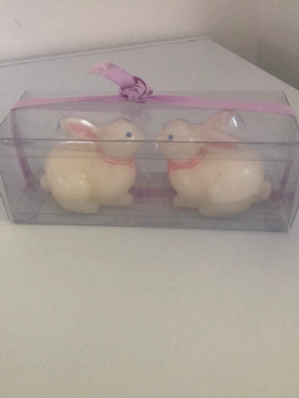 NWT in gift box Bunny CANDLES 2-count